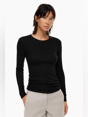 WILFRED FINE RIBBED LONG SLEEVE TEE